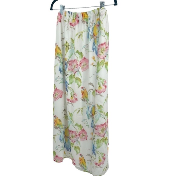 Tommy Bahama Weekend Escape Maxi Skirt Womens Size Medium Floral birds NWT - Picture 2 of 13